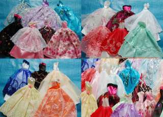 New Fashion 30 Items Barbie Dolls Dress Clothes Shoes hangers