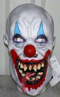 Demon Clown Adult Mask  this Full Over the Head Latex Evil Clown Mask 