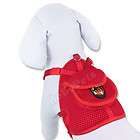 12 17 Red Mesh Backpack Dog Harness Adjustable Comfort