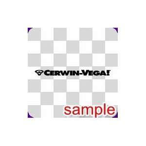 CERWIN VEGA WHITE VINYL DECAL STICKER