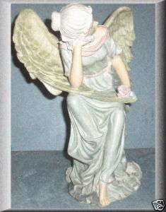 Concrete latex fiberglass mold Sitting Angel Statue  