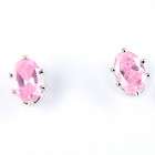 10mm Pink Coral Bead 18KGP Stud Earrings  