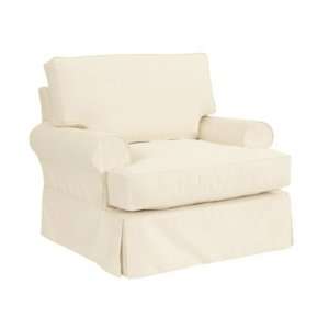  Davenport Club Chair Slipcover   Ballard Essential Fabrics 