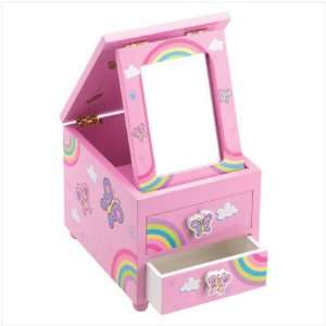  BUTTERFLY 2 DRAWER JEWELRY BOX Furniture & Decor