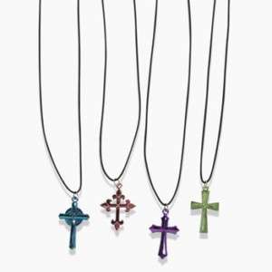 CROSS NECKLACES Assorted Crosses (lot of 12) NICE NEW  