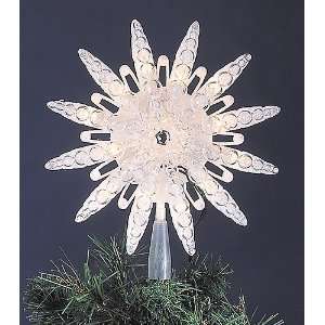   Glitter Starburst Christmas Tree Topper   Clear Lights