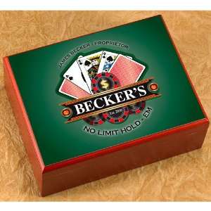  Favors Personalized Poker Cigar Humidor