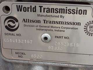 1997 8.3 CUMMINS ENGINE & ALLISON WORLD TRANSMISSION  
