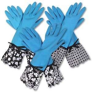   Long Retro Flirty Cleaning Dishwashing Rubber Gloves