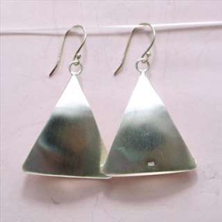 Sterling Silver triangle Dangle Earrings drop SE105  