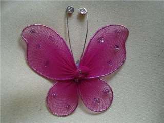 50pc PINK Stocking Butterfly for Wedding Decorations  