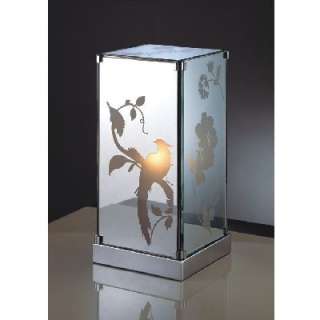 NEW 1 Light Vintage Mirrored Table Lamp, Mirrored Glass with on Chrome 