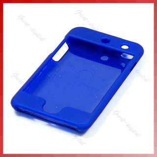 Blue Rubber Case Cover Skin for Apple iPod Touch 4 4th  