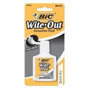  BIC Wite Out Correction Fluid BICWOFQDP1WHI Office 