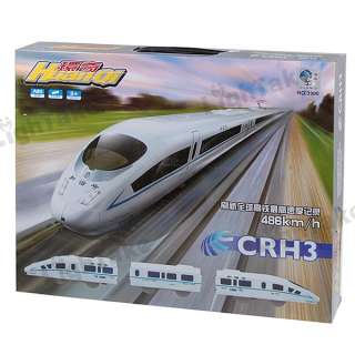   CRH3 Electric Train Track Set DIY Kit Toy for child xmas gift  