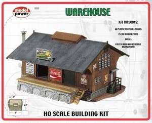 HO Scale WAREHOUSE WITH LOADING DOCK Kit (COKE SIGN) gbb ihc Model 
