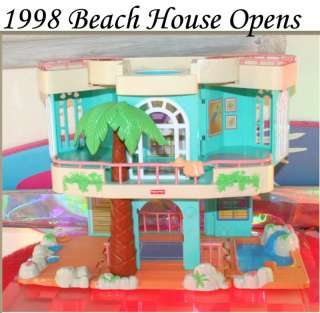 Fisher Price 1998 Beach Doll House Toy Toys Dolls Fun  