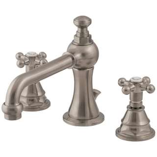 Double Handle Widespread Vessel Faucet with Cross Handles and Bath 