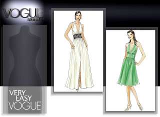 Simply wonderful halter dress pattern Vogue, size 6,8,10,12, in Un Cut 