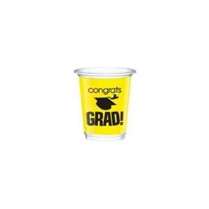  Yellow Graduation 12 oz. Cups