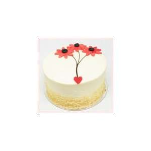 6IN Strawberries and Cream Daisy Cake Grocery & Gourmet Food