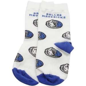  Dallas Mavericks Infant White Allover Crew Socks Sports 