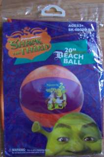 NEW Shrek the Third Vinyl Blow 20 Beach Ball Sealed  