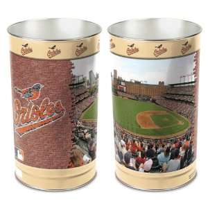   Orioles Waste Paper Trash Can   MLB Trash Cans