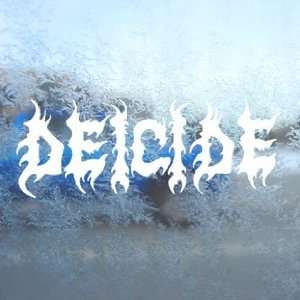  Deicide White Decal Metal Band Car Window Laptop White 