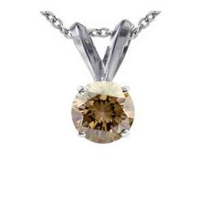   Diamond Solitaire Pendant 14K White Gold FineDiamonds9 Jewelry