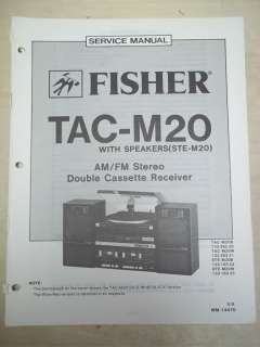 Fisher Service/Repair Manual~TAC M20 Audio System  