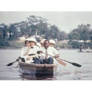 Dr. Albert Schweitzer Going Down the Ogowe River to Lambarene for His 