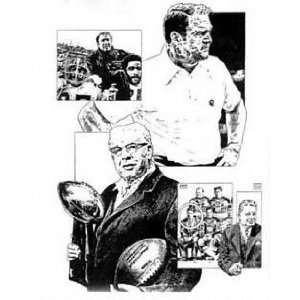  Chuck Noll/Art Rooney Pittsburgh Steelers 16x20 Lithograph 