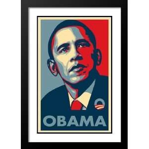 Barack Obama 20x26 Framed and Double Matted RARE Campaign Poster 