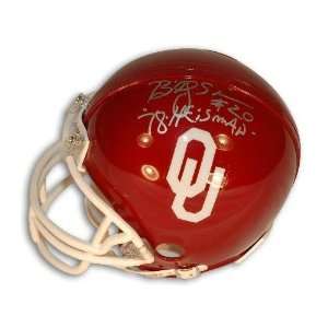 Billy Sims Autographed/Hand Signed University of Oklahoma Mini Helmet 