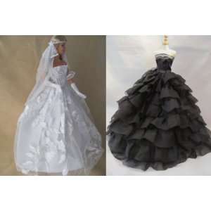   Doll Dresses White and Black Fits 11.5 Barbie Dolls Toys & Games