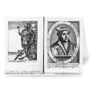Charles Martel (688 741) and Martin Luther   Greeting Card (Pack of 
