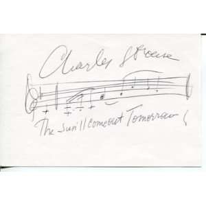 Charles Strouse Composer Lyricist Signed Autograph AMQ   Sports 