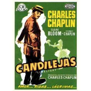   Poster Spanish B 27x40 Charlie Chaplin Claire Bloom Buster Keaton