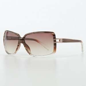 daisy fuentes Oversized Striped Sunglasses