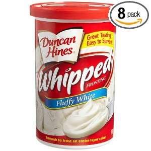 Duncan Hines Frosting Whipped Fluffy White, 16.2 Ounce Canisters (Pack 