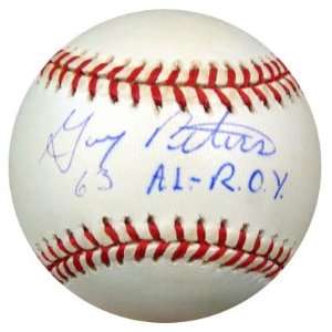  Gary Peters Autographed AL Baseball 63 AL ROY PSA/DNA 