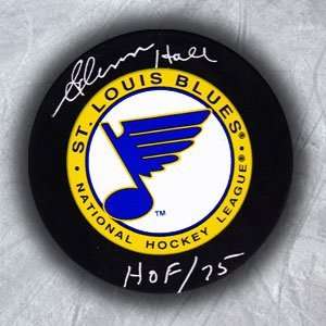 GLENN HALL St Louis Blues SIGNED Hockey Puck