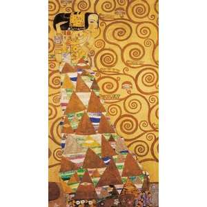 Gustav Klimt 20W by 40H  Die Erwartung CANVAS Edge #2 1 1/4 