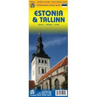 Estonia 1400,000 & Tallinn 18,000 Travel Map by ITM Canada ( Map 