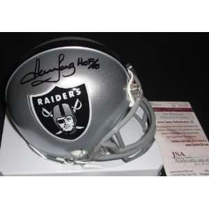Howie Long Autographed Raiders Mini Helmet with HOF 00 Inscription