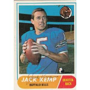  1968 Topps Football #149 Jack Kemp signed 