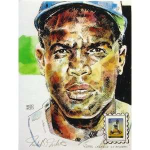 Jackie Robinson Brooklyn Dodgers 2000 Legends Stamp By Michael Mellett