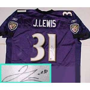 Jamal Lewis Hand Signed Ravens Jersey