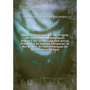   De LIns (French Edition) Jean Baptiste Joseph Delambre Books
